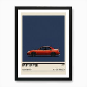 Baby Driver Movie Car Art Print