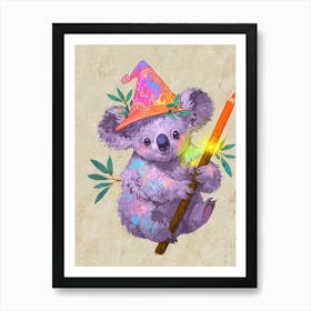 Koala Bear In A Hat Art Print