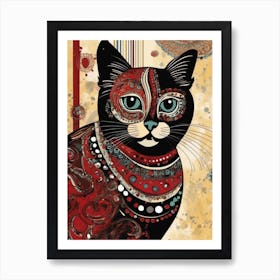 Magical, Bohemian Cat Art Print