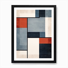 Harmony In Lines; Mid Century Geometric Abstractions Art Print