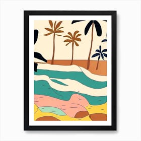 Fernando De Noronha Brazil Muted Pastel Tropical Destination Art Print