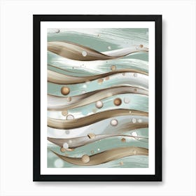 Abstract Sea Wave Vector Art Print