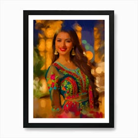 The Sparkling Festivity: An Evening of Cultural Radiance Art Print