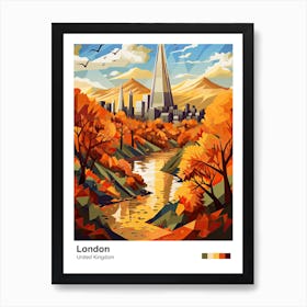 London View   Geometric Vector Illustration 3 Poster Art Print