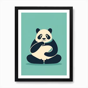 Minimal Illustration Panda Bear Art Print