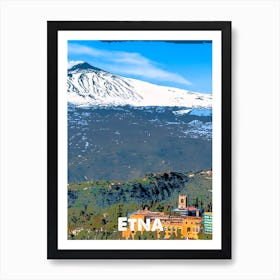 Etna, Mountain, Italy, Nature, Climbing, Wall Print Art Print