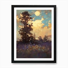 Sunset In The Meadow 7 Art Print