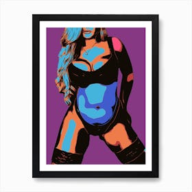 Abstract Geometric Sexy Woman (15) 1 Art Print