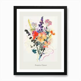 Prairie Clover 4 Collage Flower Bouquet Poster Art Print