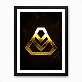 Gold Rocket League 1 Art Print