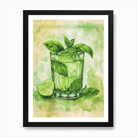 Caipirinha Watercolour Inspired 1 Art Print