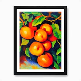 Persimmon 2 Fruit Vibrant Matisse Inspired Painting Fruit Art Print