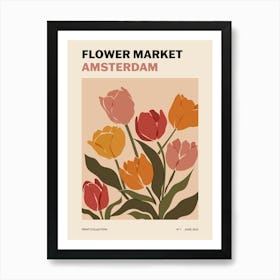 Amsterdam Flower Market Art Print