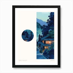 Kiso Valley Japan 2 Cut Out Travel Poster Art Print