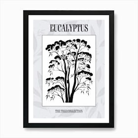 Eucalyptus Tree Simple Geometric Nature Stencil 1 Poster Art Print
