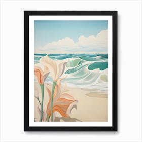 "Seaside Blossoms: Coastal Florals in Bloom" Póster