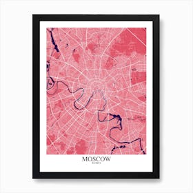 Moscow Pink Purple Art Print