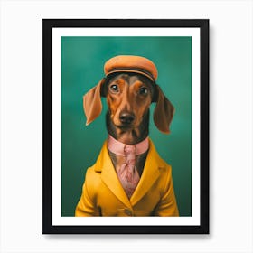 A Dachshund Dog Art Print