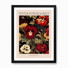 Winter Pansy 4 Winter Flower Market Poster Art Print
