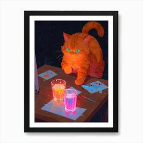 Cat Painting 2 Art Print