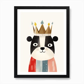 Little Badger 3 Wearing A Crown Art Print