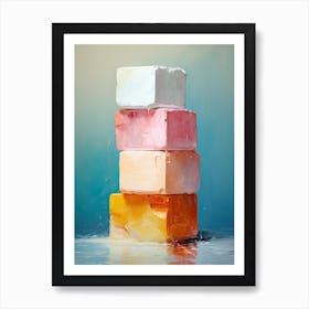 Stack Of Soap, Stones Art Art Print