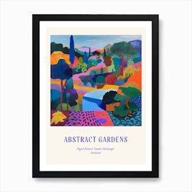 Colourful Gardens Royal Botanic Garden Edinburgh Scotland 3 Blue Poster Art Print