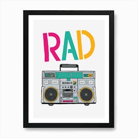 Retro Boombox 1 Art Print