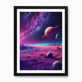Planets In SpacePrint  Art Print