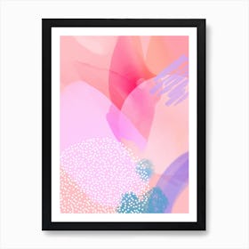 Peaches Abstract Marks Painting Art Print
