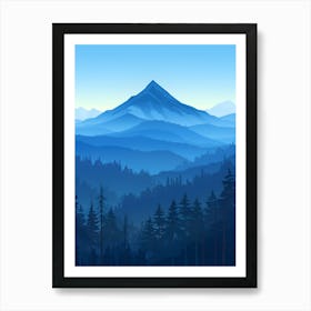 Mountain Landscape With Fog Art Print