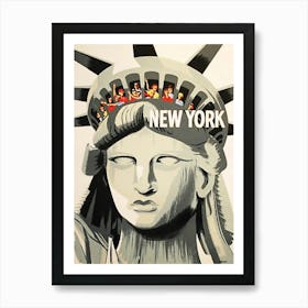 New York, Head Of Statue Of Liberty Art Print