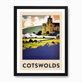 Cotswolds 6 Vintage Travel Poster Art Print