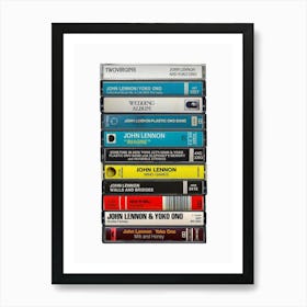 John Lennon - Albums - Cassette Print Art Print