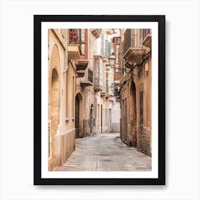 Palma de Mallorca Narrow Street In The Old Town Art Print