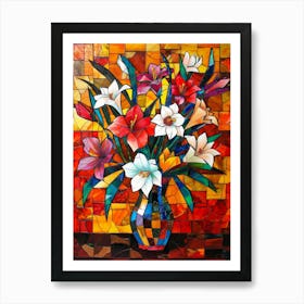 Lilies In A Vase 2 Art Print