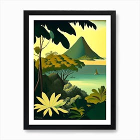 Tobago Cays Saint Vincent And The Grenadines Rousseau Inspired Tropical Destination Art Print