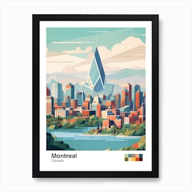Montreal, Canada, Geometric Illustration 2 Poster Art Print