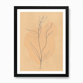 Singapore Botanical Garden Boho Line Art Art Print