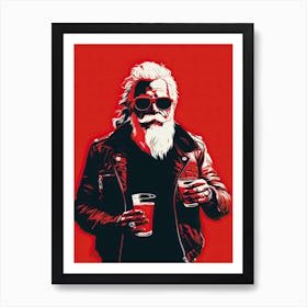 Drunk Santa Claus Poster