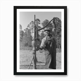 Untitled Photo, Possibly Related To Fsa (Farm Security Administration) Client Pumping Water From His Sanitary Well Art Print