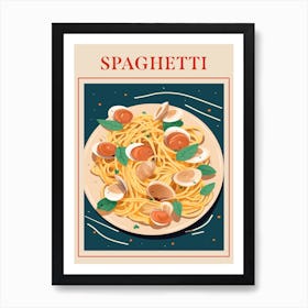 Spaghetti Alle Vongole Italian Pasta Poster Affiche