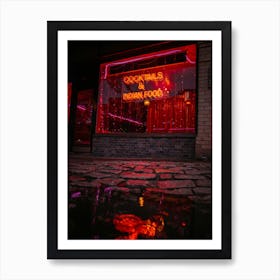 Cocktails And Indian Food Art Print