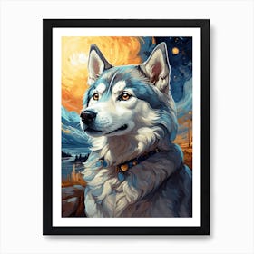 Siberian Husky Art 1 Art Print