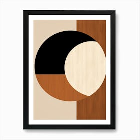 Black And White Telfs Geometric Essence Art Print