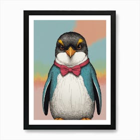 Penguin With Bow Tie 1 Art Print