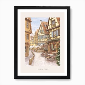 Vintage Winter Poster Colmar France 5 Art Print