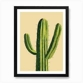 Parodia Cactus Minimalist Abstract Illustration 2 Art Print