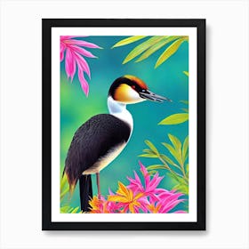 Grebe Tropical bird Art Print