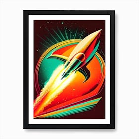 Intergalactic 2 Vintage Sketch Space Art Print